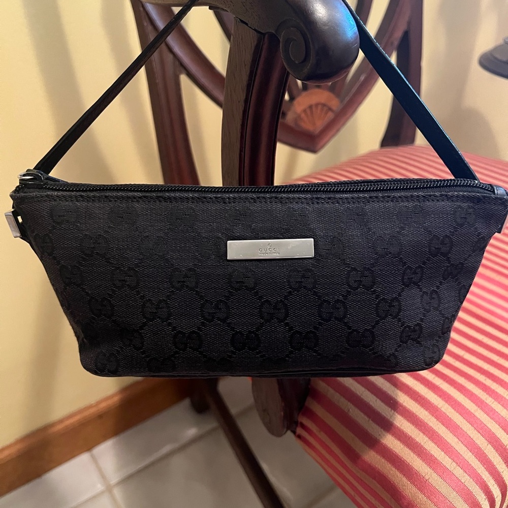 Vintage black Gucci Pochette bag mini bag